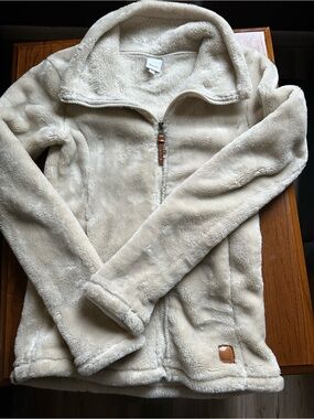 Bench Cream Plush Fleece Zip Jacket
